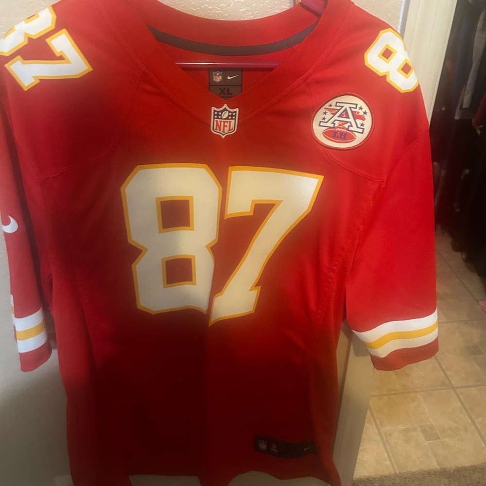 Red NFL Jersey with Number 87